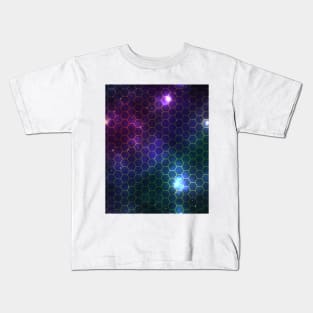 Geometric pattern space background Kids T-Shirt